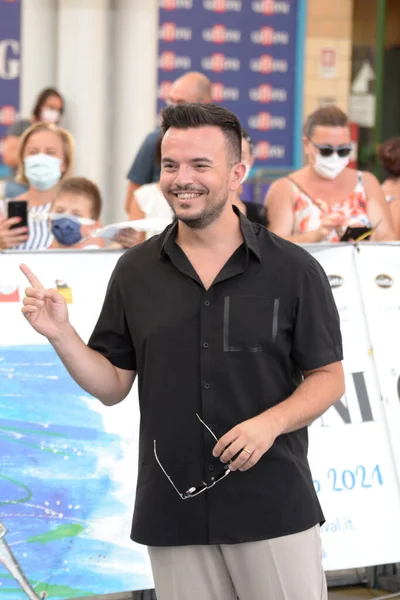 GiFFONI VALLE PİANA - 30 Temmuz 2021: Andrea Sannino Giffoni Film Festivali 50 Plus - 30 Temmuz 2021 Giffoni Valle Piana, İtalya.