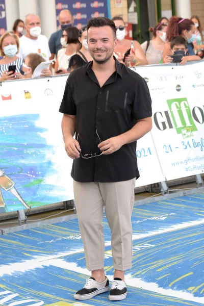 GiFFONI VALLE PİANA - 30 Temmuz 2021: Andrea Sannino Giffoni Film Festivali 50 Plus - 30 Temmuz 2021 Giffoni Valle Piana, İtalya.