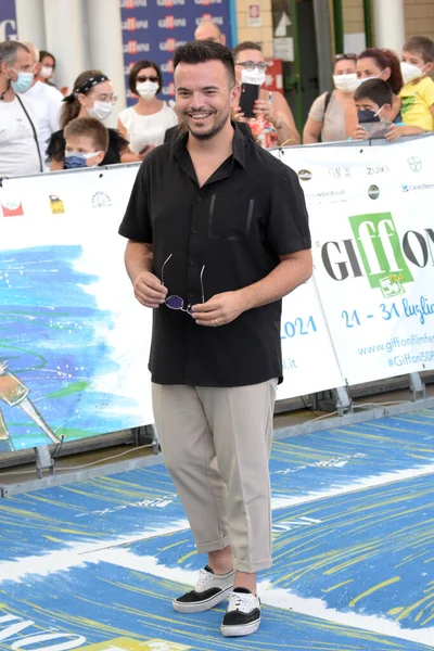 GiFFONI VALLE PİANA - 30 Temmuz 2021: Andrea Sannino Giffoni Film Festivali 50 Plus - 30 Temmuz 2021 Giffoni Valle Piana, İtalya.