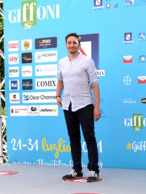 GiFFONI VALLE PİANA - 30 Temmuz 2021: Giffoni Film Festivali 50 Plus 'ta Fabio Mollo - 30 Temmuz 2021 Giffoni Valle Piana, İtalya.