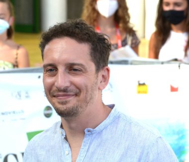 GiFFONI VALLE PİANA - 30 Temmuz 2021: Giffoni Film Festivali 50 Plus 'ta Fabio Mollo - 30 Temmuz 2021 Giffoni Valle Piana, İtalya.