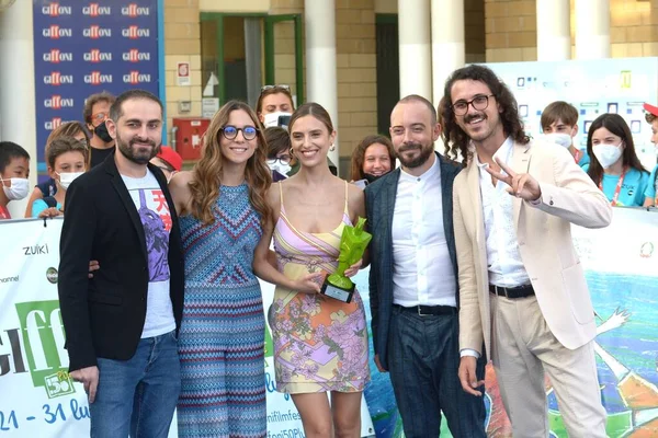 Giffoni Valle Piana Włochy Lipca 2021 Alfredo Felco Claudia Napolitano — Zdjęcie stockowe