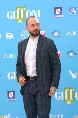 GiFFONI VALLE PİANA - 28 Temmuz 2021: Simone Ruzzo Giffoni Film Festivali 50 Plus - 28 Temmuz 2021 Giffoni Valle Piana, İtalya.