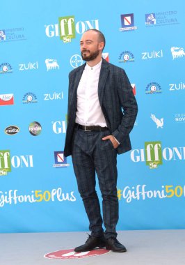 GiFFONI VALLE PİANA - 28 Temmuz 2021: Simone Ruzzo Giffoni Film Festivali 50 Plus - 28 Temmuz 2021 Giffoni Valle Piana, İtalya.