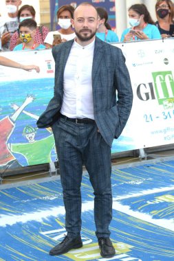 GiFFONI VALLE PİANA - 28 Temmuz 2021: Simone Ruzzo Giffoni Film Festivali 50 Plus - 28 Temmuz 2021 Giffoni Valle Piana, İtalya.