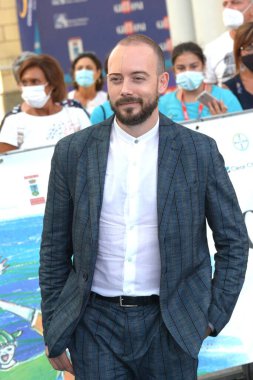 GiFFONI VALLE PİANA - 28 Temmuz 2021: Simone Ruzzo Giffoni Film Festivali 50 Plus - 28 Temmuz 2021 Giffoni Valle Piana, İtalya.