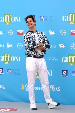 GiFFONI VALONI PİANA - 28 Temmuz 2021: Luigi Calagna Giffoni Film Festivali 50 Plus - 28 Temmuz 2021 Giffoni Valle Piana, İtalya.