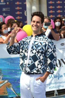 GiFFONI VALONI PİANA - 28 Temmuz 2021: Luigi Calagna Giffoni Film Festivali 50 Plus - 28 Temmuz 2021 Giffoni Valle Piana, İtalya.