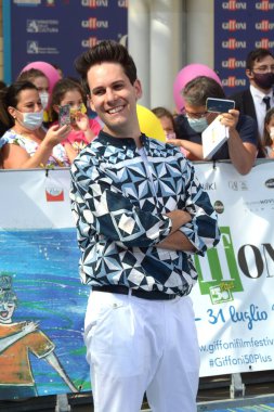 GiFFONI VALONI PİANA - 28 Temmuz 2021: Luigi Calagna Giffoni Film Festivali 50 Plus - 28 Temmuz 2021 Giffoni Valle Piana, İtalya.