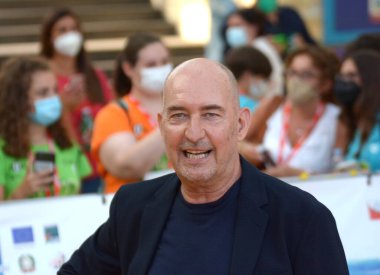 GiFFONI VALLE PİANA - 24 Temmuz 2021: Claudio Norza Giffoni Film Festivali 50 Plus - 24 Temmuz 2021 Giffoni Valle Piana, İtalya.