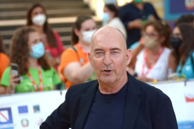 GiFFONI VALLE PİANA - 24 Temmuz 2021: Claudio Norza Giffoni Film Festivali 50 Plus - 24 Temmuz 2021 Giffoni Valle Piana, İtalya.