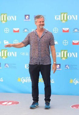 GiFFONI VALLE PİANA - 24 Temmuz 2021: Roberto Proia Giffoni Film Festivali 50 Plus - 24 Temmuz 2021 Giffoni Valle Piana, İtalya.