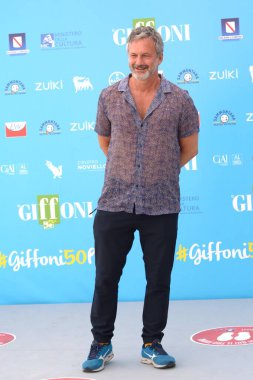 GiFFONI VALLE PİANA - 24 Temmuz 2021: Roberto Proia Giffoni Film Festivali 50 Plus - 24 Temmuz 2021 Giffoni Valle Piana, İtalya.