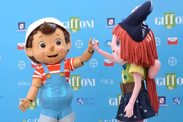 Giffoni Valle Piana Italia Julio 2021 Pinocho Sus Amigos Giffoni — Foto de Stock