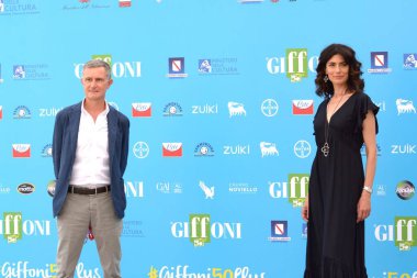 Giffoni Film Festivali 50 Plus 'ta Massimo Del Frate ve Anna Valle 27 Temmuz 2021' de Giffoni Valle Piana, İtalya 'da.