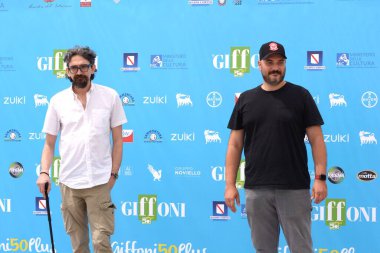 Giffoni Film Festivali 50 Plus 'ta 23 Temmuz 2021' de Giffoni Valle Piana, İtalya 'da Roberto Recchioni ve Emanuele Sabetta.