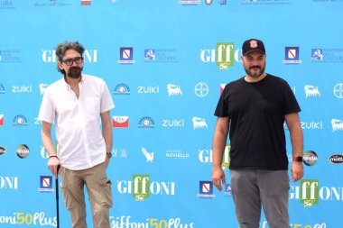 Giffoni Film Festivali 50 Plus 'ta 23 Temmuz 2021' de Giffoni Valle Piana, İtalya 'da Roberto Recchioni ve Emanuele Sabetta.