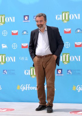 Giffoni Film Festivali 50 Plus 'ta 29 Temmuz 2021' de Marco Damilano Giffoni Valle Piana, İtalya 'da..
