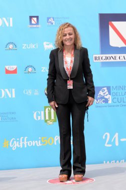 GiFFONI VALLE PİANA - 27 Temmuz 2021: Giffoni Film Festivali 50 Plus 'ta Nitrita Rossi - 27 Temmuz 2021 Giffoni Valle Piana, İtalya.