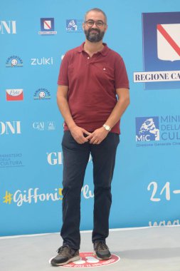 GIFFONI VALLE PIANA - 25 Temmuz 2021: Marcello Ravveduto Giffoni Film Festivali 50 Plus - 25 Temmuz 2021 Giffoni Valle Piana, İtalya.