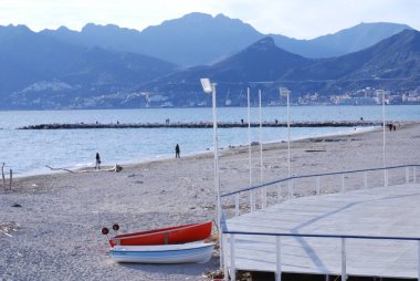 İtalya: Salerno deniz manzarası, 25 Mart 2022.