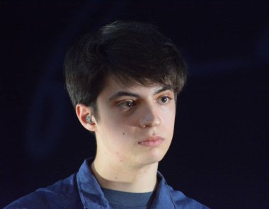 GIFFONI VALLE PIANA - 28 Nisan 2022: Matteo Romano Verde Giffoni 'de, 28 Nisan 2022 tarihinde Giffoni Valle Piana, İtalya.