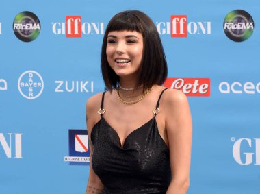 GIFFONI VALLE PIANA,ITALY - July 21,2022: Giorgia Soleri at Giffoni Film Festival 2022 - on July 21, 2022 in Giffoni Valle Piana, Italy.