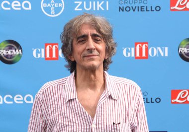GIFFONI VALLE PIANA,ITALY - July 27,2022: Sergio Rubini at Giffoni Film Festival 2022 - on July 27, 2022 in Giffoni Valle Piana, Italy. clipart