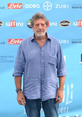 GIFFONI VALLE PIANA,ITALY - July 27,2022:  Andrea Purgatori at Giffoni Film Festival 2022 - on July 27, 2022 in Giffoni Valle Piana, Italy.