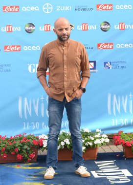 GIFFONI VALLE PIANA,ITALY - July 28,2022: Luca Trapanese at Giffoni Film Festival 2022 - on July 28, 2022 in Giffoni Valle Piana, Italy.