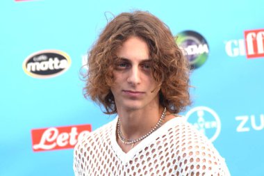 GIFFONI VALLE PIANA,ITALY - July 25,2022: Alberto La Malfa,aka Albe at Giffoni Film Festival 2022 - on July 25, 2022 in Giffoni Valle Piana, Italy.