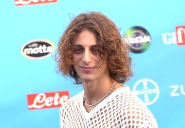 GIFFONI VALLE PIANA,ITALY - July 25,2022: Alberto La Malfa,aka Albe at Giffoni Film Festival 2022 - on July 25, 2022 in Giffoni Valle Piana, Italy.