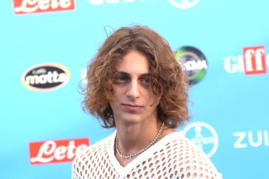 GIFFONI VALLE PIANA,ITALY - July 25,2022: Alberto La Malfa,aka Albe at Giffoni Film Festival 2022 - on July 25, 2022 in Giffoni Valle Piana, Italy.