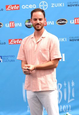 GIFFONI VALLE PIANA,ITALY - July 29,2022: Alessio Colucci,aka UfoZero2 at Giffoni Film Festival 2022 - on July 29, 2022 in Giffoni Valle Piana, Italy.