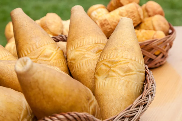 Famous Polish cheese of Tatra region — Stock Photo, Image