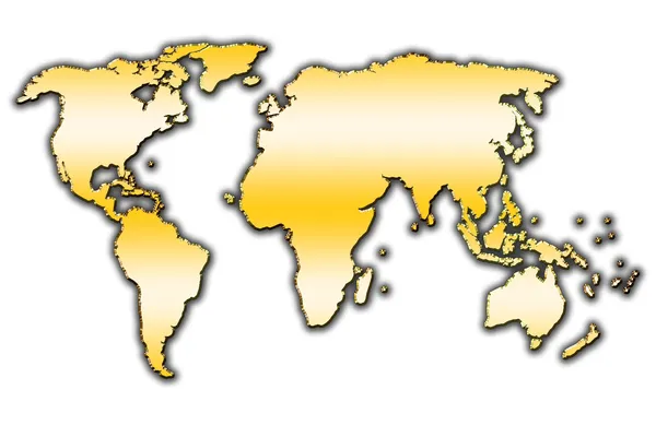 Контурная карта мира — стоковое фото