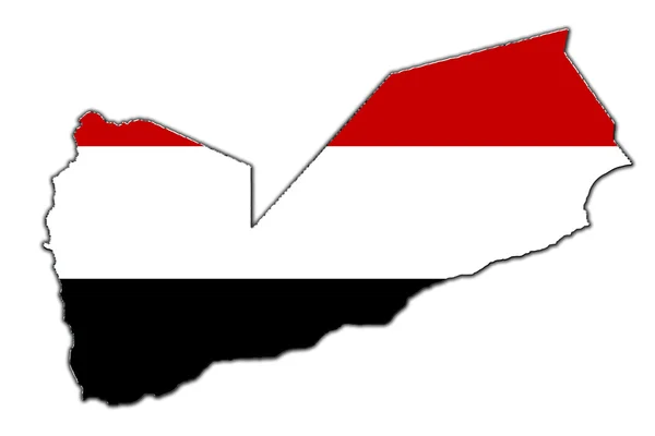 Mapa de contorno estilizado de Yemen — Foto de Stock