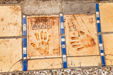 Imprints of hands in Cannes clipart