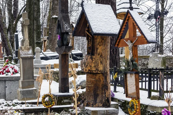 Oude begraafplaats in zakopane, Polen — Stockfoto