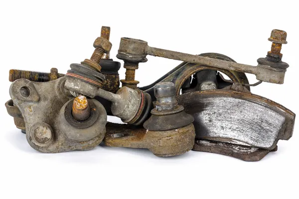 Worn out suspension auto parts — Stock Photo, Image