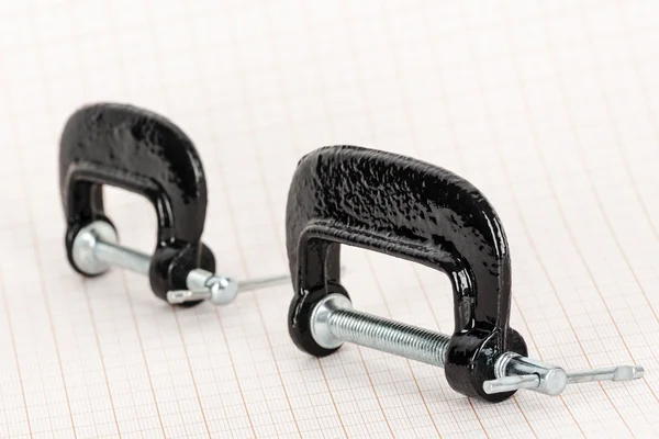 Small hand vise c-clamps — Stock Photo, Image