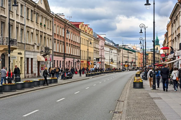 Nowy swiat ulice ve Varšavě, Polsko — Stock fotografie