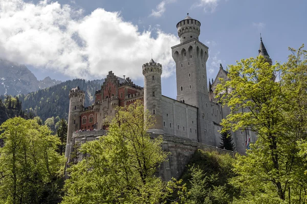 Zamek Neuschwanstein w Bawarii — Zdjęcie stockowe