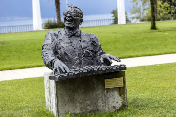 Estátua de Ray Charles em Montreux — Fotografia de Stock