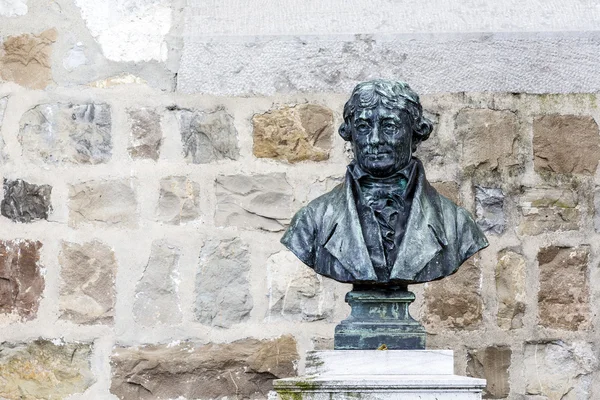 Busto de Doyen Bridel em Montreux — Fotografia de Stock