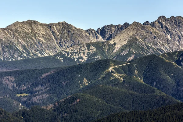 Zomer uitzicht op de tatra bergen — Stockfoto