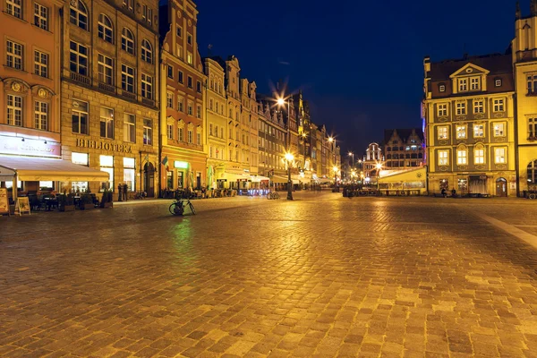 Pazar Meydanı, gece, wroclaw — Stok fotoğraf