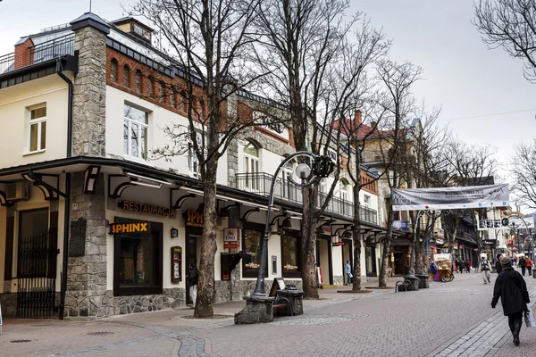 Bazar Polski bygningen på gaten Krupowki – stockfoto