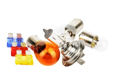 Set of spare car bulbs clipart