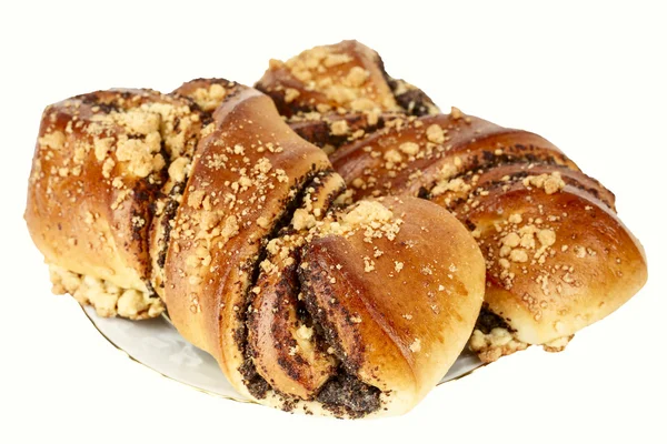 Sweet buns with poppy seeds — Stock Photo, Image